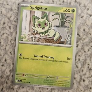 POKEMON TCG Card Sprigatito Journey Together 16/159